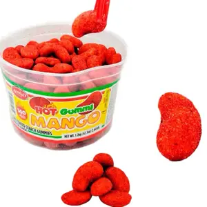 Alteño Hot Chili Gummies Mix Mango & Watermelon 1.2kg Jar Starch Gummies with Artificial Chili Flavor