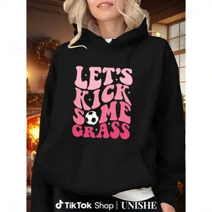 Kick Some Grass Soccer Season Hoodie – Funny Soccer Mom Fan Long Sleeve