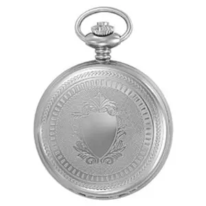 212 MAIN Women's Classic Stainless Steel Quartz Hunter Case Pocket Watch, 47mm Round Face, Arabic Numerals, Date Display, Stylish Watch Fashion Accessory
