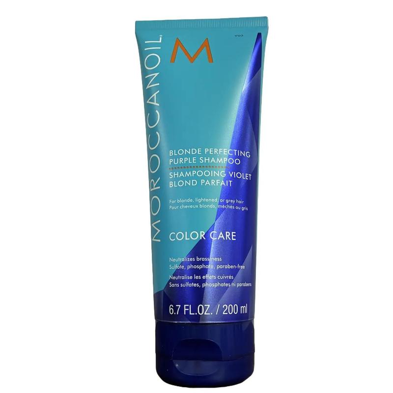 Moroccanoil Blonde Perfecting Purple Shampoo Color Care - Neutrilizes Brassiness Sulfate Phosphate Paraben Free