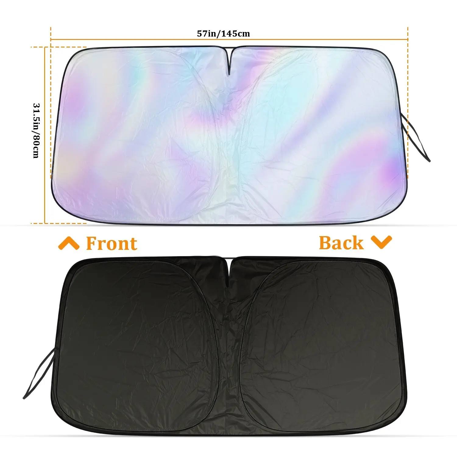 Foldable Car Windshield UV Protective Sunshade - 145*80cm High-Quality Universal Exterior Front Window Visor Cover, Automotive Exterior Accessory