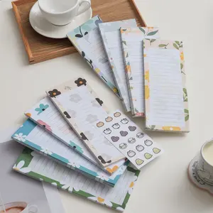 Cute Boho Floral Magnetic Fridge Notepad Extra Long Grocery Shopping List