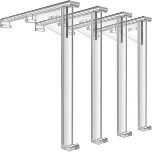 4 Pieces Clear Valance Clips for Vertical Blind, Hidden Installation Outside Mount Bracket Replacement Part