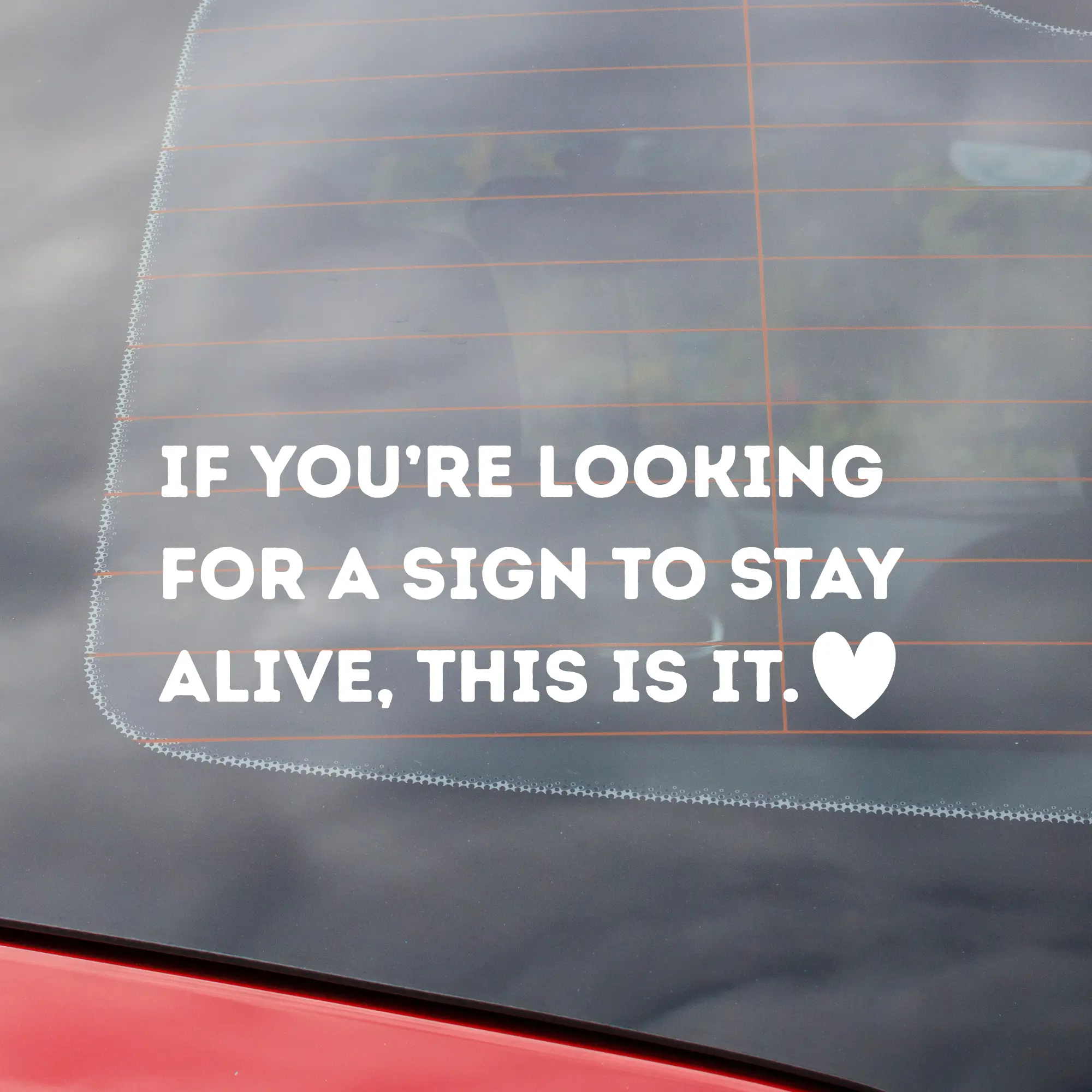 If You're Looking for a Sign to Stay Alive This is It Vinyl Decal
