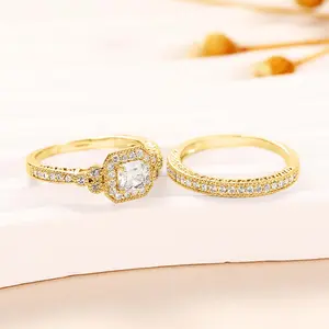 Matching Zircon Couple Rings for Him and Her Daily Wear Anniversary Gift