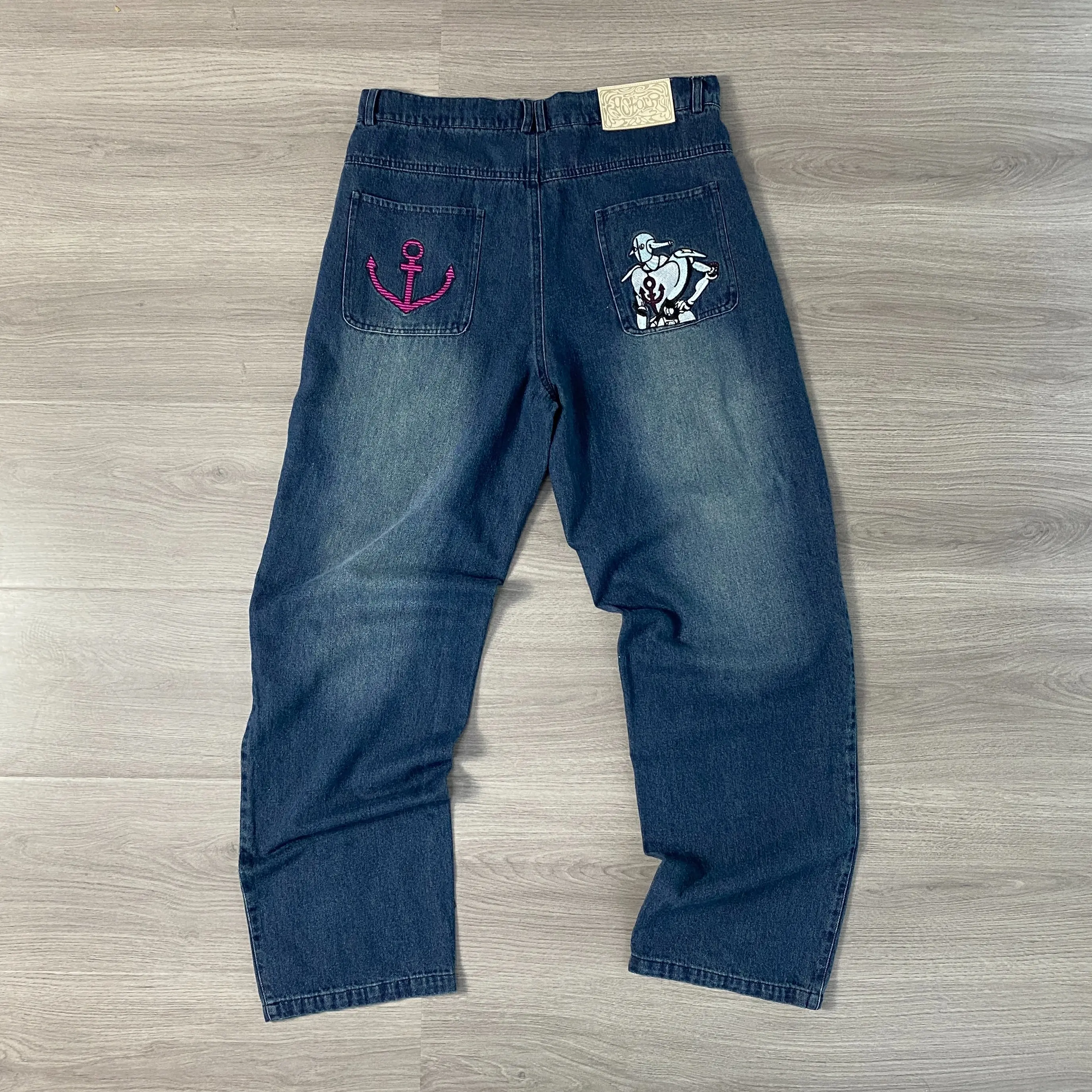 Jojo Anime jeans Soft & Wet Jeans Fitted Denim Pants Baggy Fit All Seasons Streetwear Fashion Men's casual street style fashion anime fan jeans