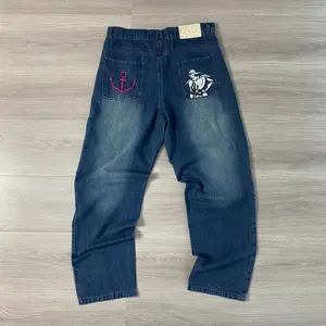 Jojo Anime jeans Soft & Wet Jeans Fitted Denim Pants Baggy Fit All Seasons Streetwear Fashion Men's casual street style fashion anime fan jeans