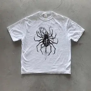Occult Spider Dagger Graphic Vintage T-Shirt, Dark Insect Ritual Artwork Graphic Tee, Gothic Horror Streetwear Comfort, Occult Symbol Shirt, Dark Fan Gift
