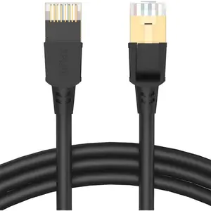 Cat8 Ethernet , 100ft, High Speed Internet  Cord with RJ45  Plated Connector for Modem, Router, PC