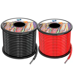 14 awg  Electrical Wire  66ft [Black 33ft Red 33ft] 14 Gauge Separete Wire Hook Up  Free Stranded Tinned Copper Wire High Temperature Resistance Spool