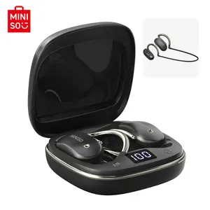 MINISO X68 True Wireless Open Ear Earbuds Bluetooth 5.4 HIFI Sound Quality Sports Headphones OWS Earbuds Gaming with Low Latency Touch Control IPX5 Waterproof With microphone Earphones