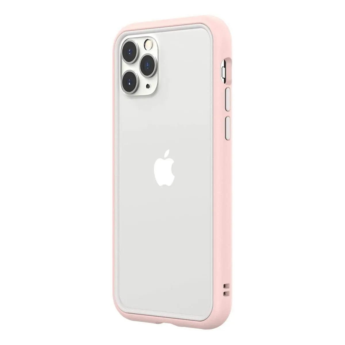 RhinoShield CrashGuard NX Modular Bumper Case for iPhone 11 Pro, Blush Pink Frame + White Rim/Button