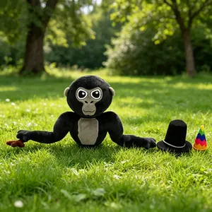 Cute chimpanzee plush toy, funny gorilla plush doll, suitablefor young people as a quirky toy