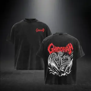 Ghidorah Monster Vers Godzilla Gojira Vintage Menswear Gift movie fans Top Apparel Classic Oversized Seamless Simple Straight Man Clothes Cotton designer shirts Movie Shirt, graphic tees, men gifts, ,Graphic Streetwear T-shirt