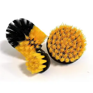3-Piece Hard Bristle Cleaning Brush Set, Car Detailing Brush, Electric Drill Brush Attachment for Car and Tile Gap Cleaning, Durable Scrub and Polish Tool