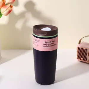20oz Insulated Coffee Cup Tumbler with Straw Lid, 304 Stainless Steel Leakproof, Keeps Cold/hot for 6-12 Hours, Car Cup Holder Compatible, Office Student Commute