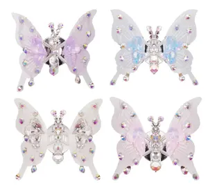 4pcs Flying butterfly decor,Pink Butterfly Moving Purple Car Jewelry for Women Girls Bedroom Decor Pink Room Charm Ornament,Perfect Romantic Gift for Girlfriend,Car Vent, Dashboard, Room Wall, DIY Crafts & Gifts