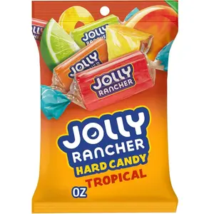 Jolly Rancher Tropical Fruit Flavored Hard Candy Bag 6.5 oz - Individually Wrapped for Freshness & Perfect for Parties jolly rancher