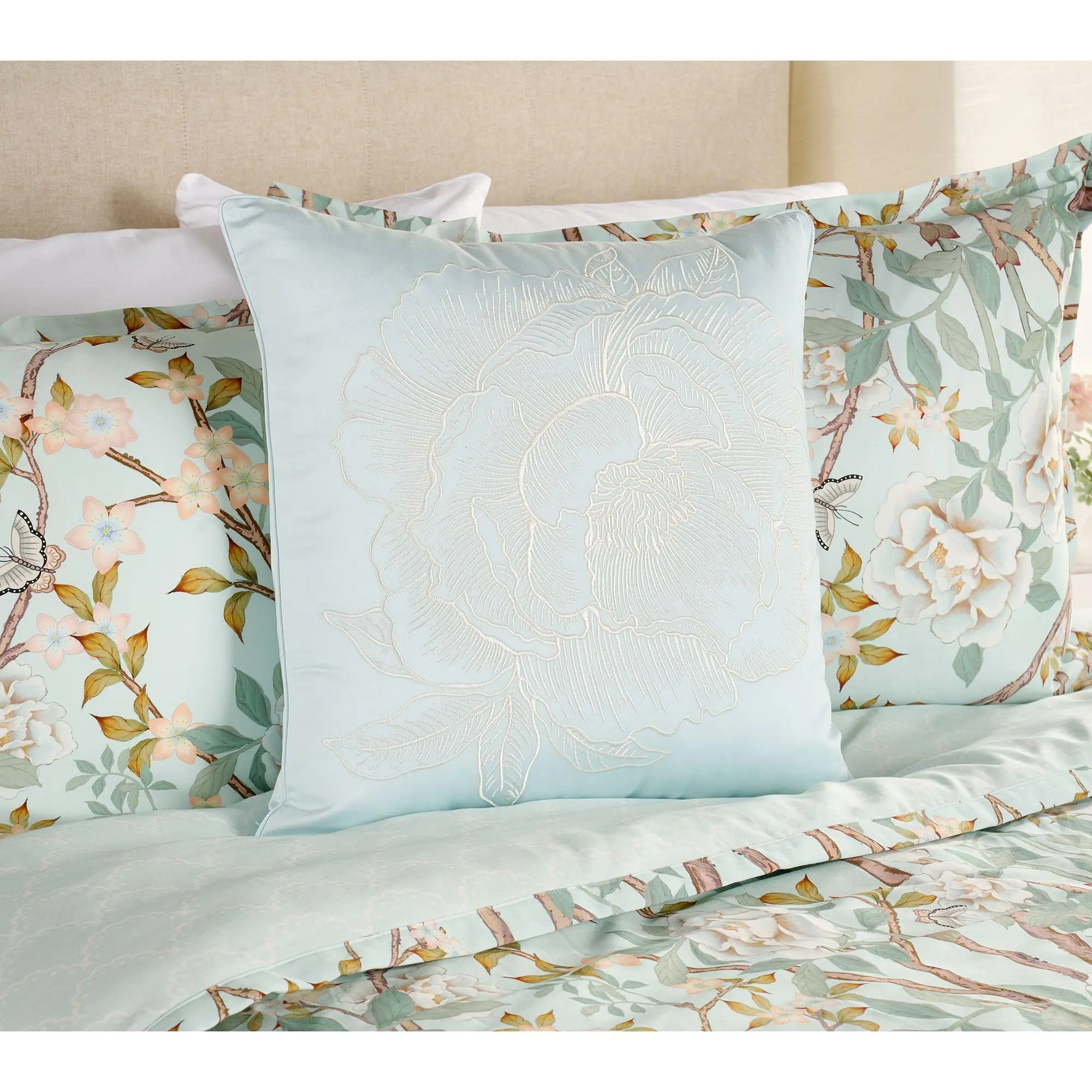 Mrs. H by Dee Hilfiger Embroidered 18" Decorative Pillows