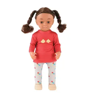 Kaplan Early Learning Multiethnic 13" Hispanic Girl Vinyl Doll with Poseable Limbs