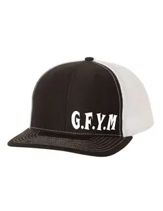 GFYM Embroidered Trucker Hat Personalized Cap Premium Headwear with GFYM Design for Casual Wear and Statement Accessory