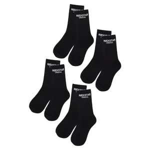 Rockstar Dist Black Basic Socks 4 Pack