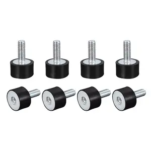 uxcell Rubber Mounts 8pcs M5 Male/Female Vibration Isolator Shock Absorber, for Garage Motor Air Compressor Car Boat Bobbins, D15mmxH10mm