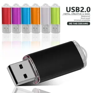 Metal Type-C USB 2.0 Flash Drive 64GB 32GB 16GB 8GB 4GB Black Memory Stick for Business Gift