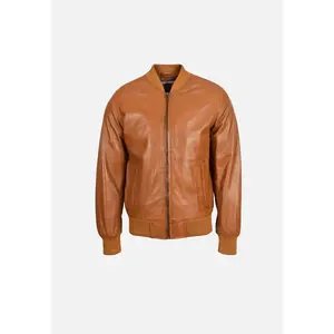 Beazley MA1 Brown Leather Bomber Jacket