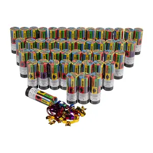 4 1/4" Bulk 48 Pc. Congrats Grad Multicolor Foil Party Poppers