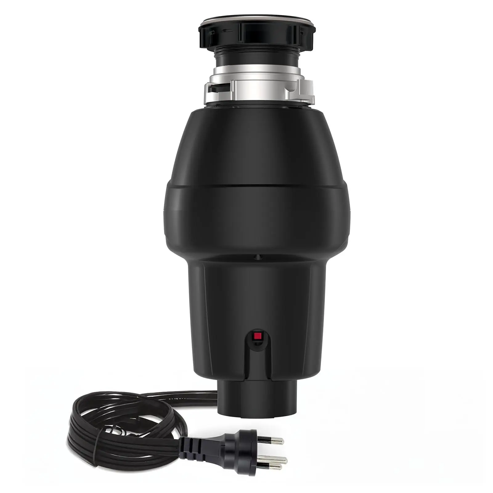1/2HP Compact Sink Disposal - Power Series Plug-and-Play Continuous Feed Food Waste Disposer with Quiet Operation, Black