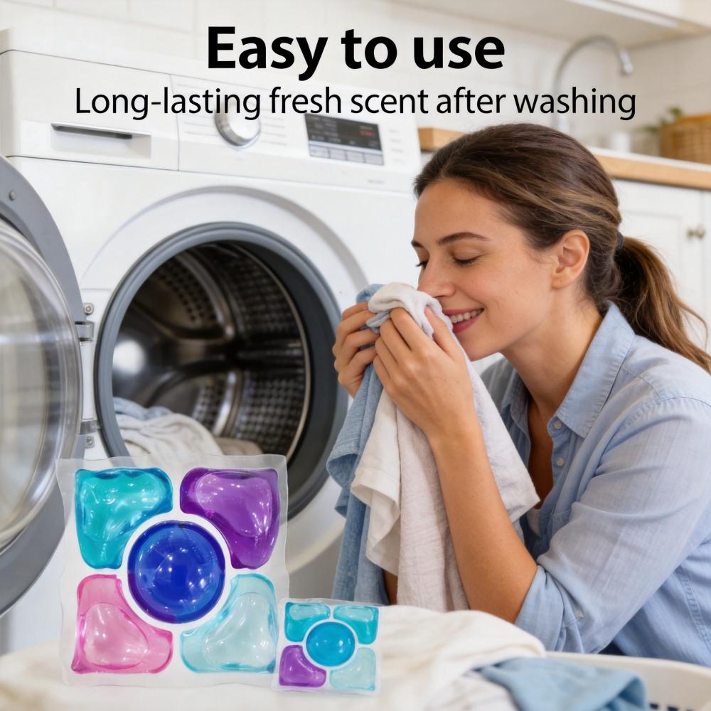 100pcs/50pcs/5D Laundry Gel Beads, 8x Cleaning Power, Concentrated Laundry Detergent, Long-lasting Fragrance Cleaner