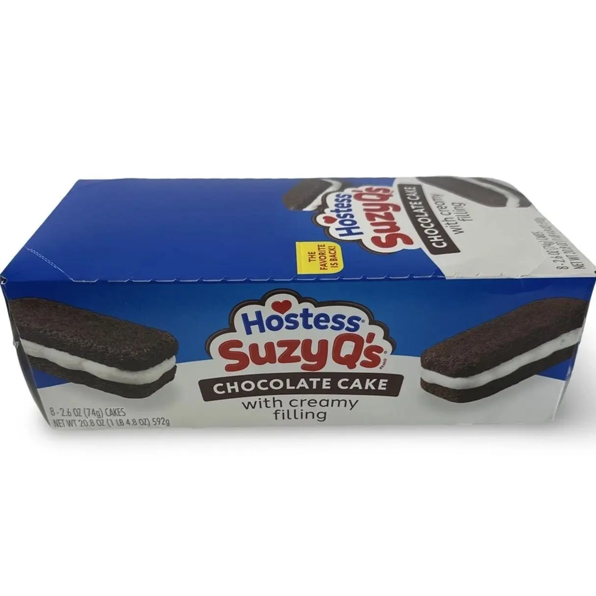 Hostess Suzy Q's Snack Cakes, Chocolate with Cream Filling, Full Size Single Ser
