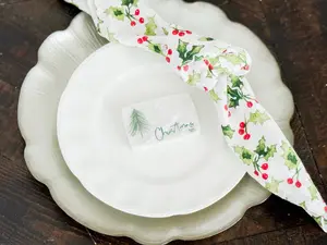 Custom Marble Christmas Place Cards