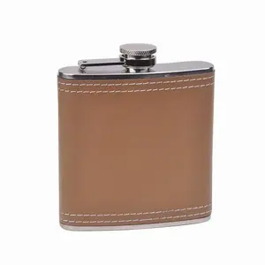 6oz Blank Leather Flask KLB