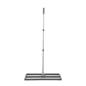 VEVOR Updated Lawn Leveling Rake with Roller,  30" x 10" Stainless Steel Lawn Leveler with 83.9" Adjustable Handle, Heavy Duty Yard Leveling Rake, Effort Saving Lawn Leveling Tool for Yard Golf Court