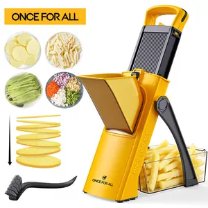 【ONCE FOR ALL】Multi-functional Vegetable Slicer,bladeslicer, adjustable for various thicknesses and shapes, a handy kitchen helper that cuts veggies quickly and saves time.
