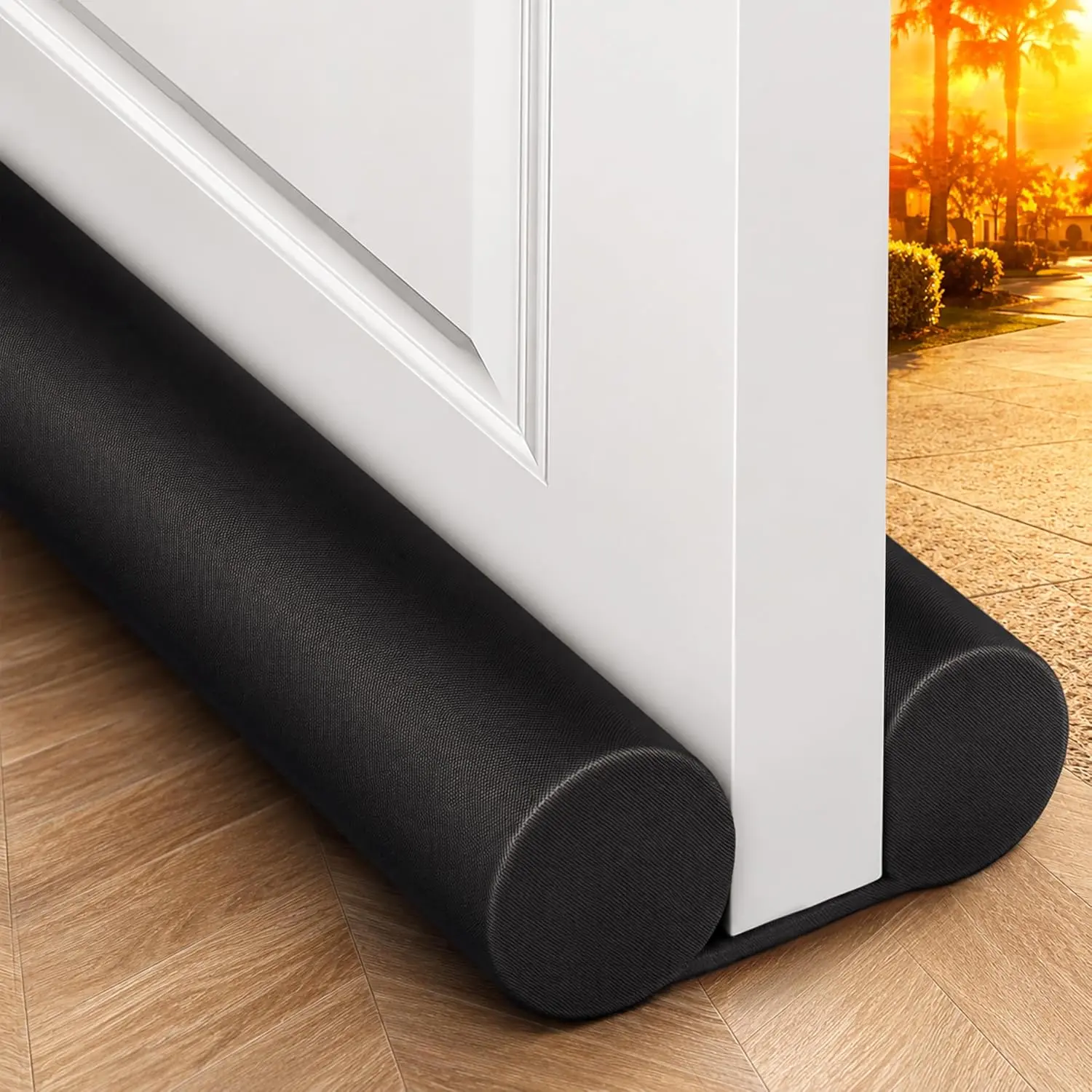 Thick Polyester Door Seal Strip - Adhesive Windproof Draft Stopper, Noise Reduction, Insulation, Energy Efficiency, Enhanced Grip, Easy Install for Home Offices Door Hardware Gaps (Draught Excluders & Seals)