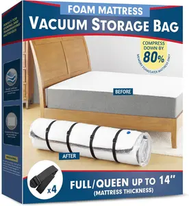 Vacuum Mattress Bag for Memory Foam and Latex - Sealed for Easy Movement, Transport and Storage (Queen/Full/Full-XL)