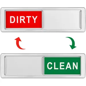 Dishwasher Magnet Clean Dirty Sign Shutter Only Changes When You Push It Non-Scratching Strong Magnet or Adhesive Options Indicator Tells Whether Dishes are Clean or Dirty