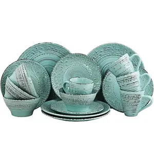 Elama Ocean Breeze 16-piece  Dinnerware Set
