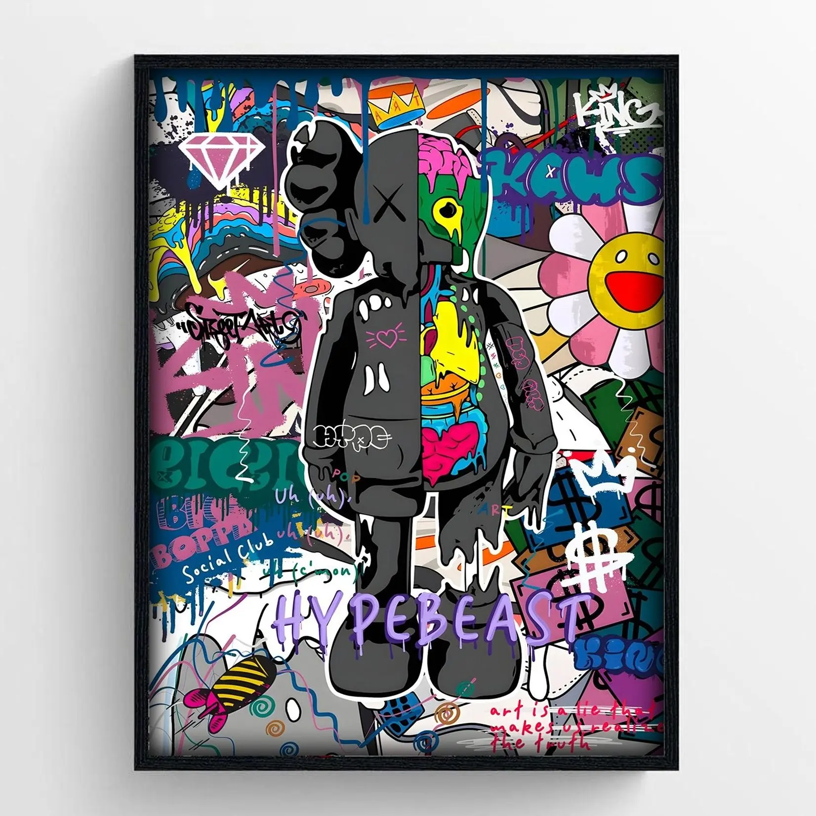 Graffiti Hypebeast  Decor Poster UNFRAMED Decor Poster