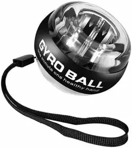 Auto Start Gyro Ball,Wrist Power Ball,Strengthener and Forearm Gyro Ball Wrist Exerciser,Wrist Ball for Strengthen Arms,Fingers,Wrist Bones Muscles,Auto-Start Colorful Lighting (Black)