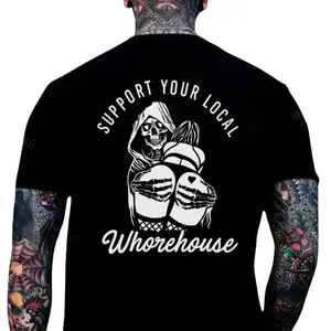 Funny Dark Humor T-Shirt - Sweatshirt - Hoodie, Unisex Premium Cotton Tee, Regular Fit Streetwear, Graphic Shirt, Soft Breathable Fabric, Casual Daily Wear, Support Your Local Quote Print, Skull Graphic Design, Gift for Men Women, Trending 2026