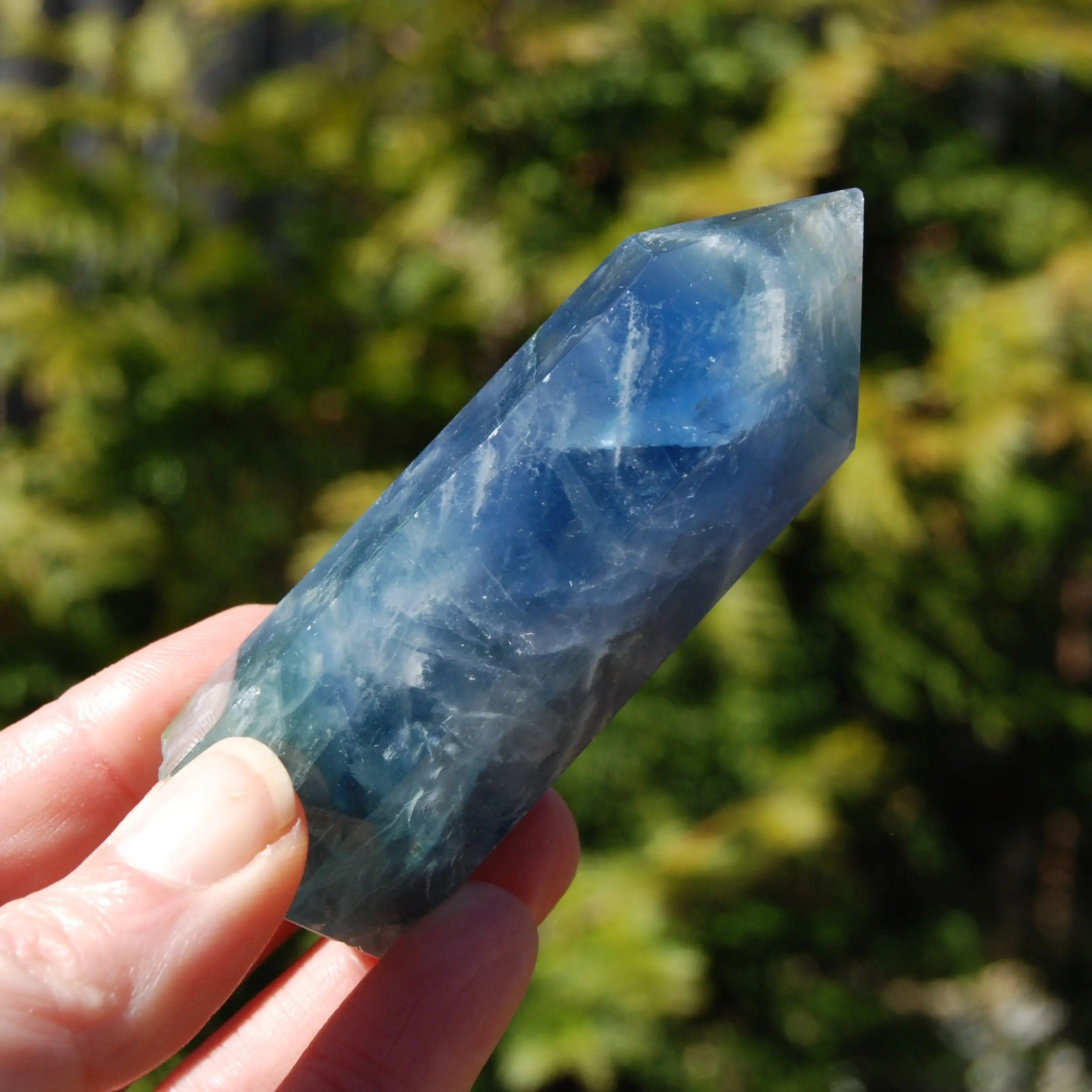 3.25in 137g Blue Fluorite Crystal Tower