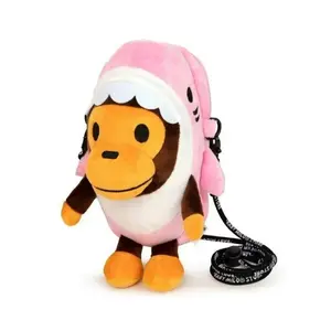Plush Monkey Crossbody Bag – Soft Cute Stuffed Animal Shoulder Bag Fun Collectible Gift