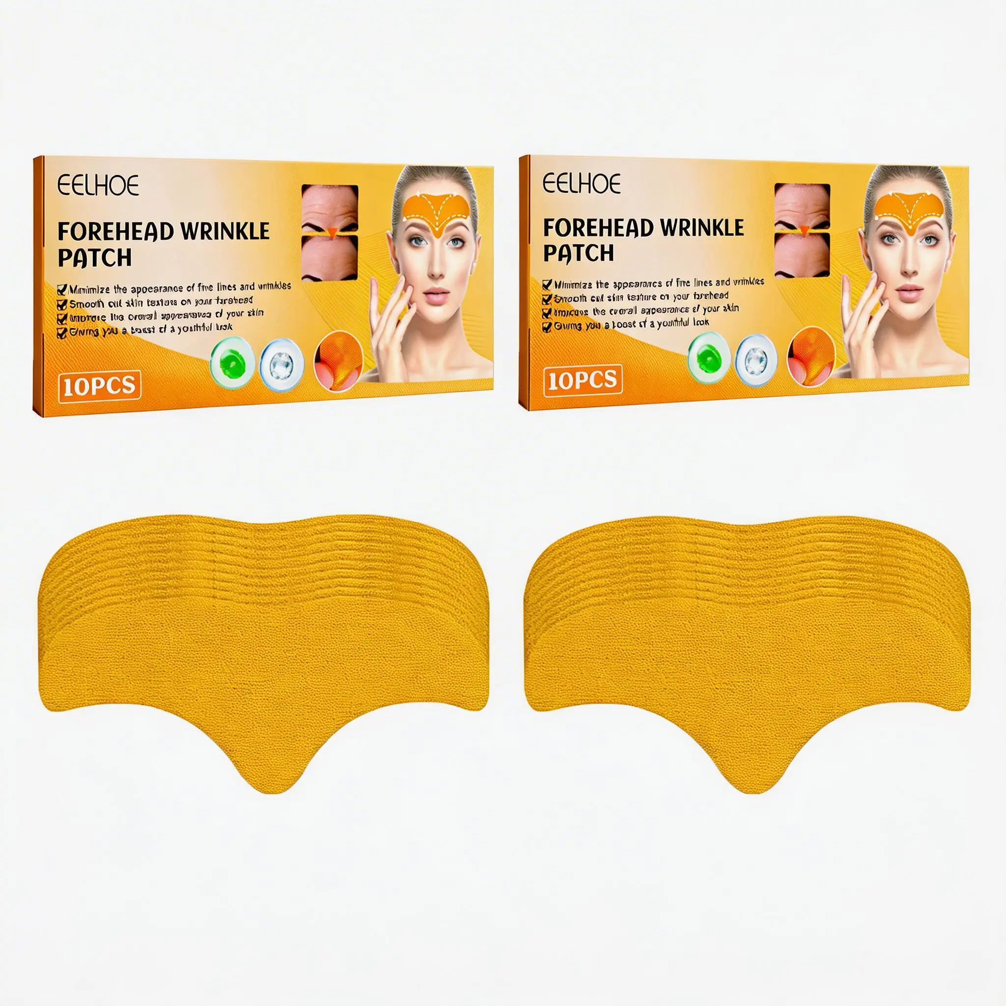 10pcs Forehead Wrinkle Patch Lifts Face and Tightens Skin, Forehead Wrinkle Reducing and Smoothing Patch, Skincare Treatment, Beauty Products