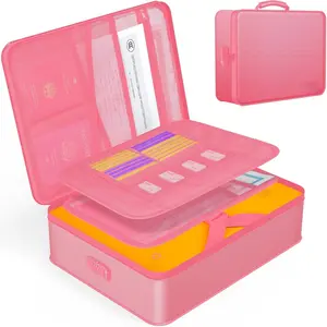 Document Organizer with 5200? Heat Insulated, 16.1"x11.4"x4.3"  and Fireproof Document Box with Lock,   Fireproof Safe Storage Box for Legal Size Documents and File,