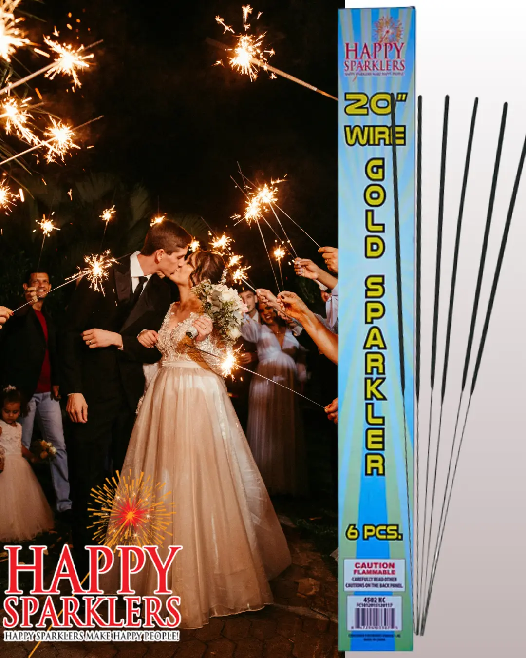 20" Premium Gold Wire Wedding Sparklers 20" Premium Gold Wire Wedding Sparklers