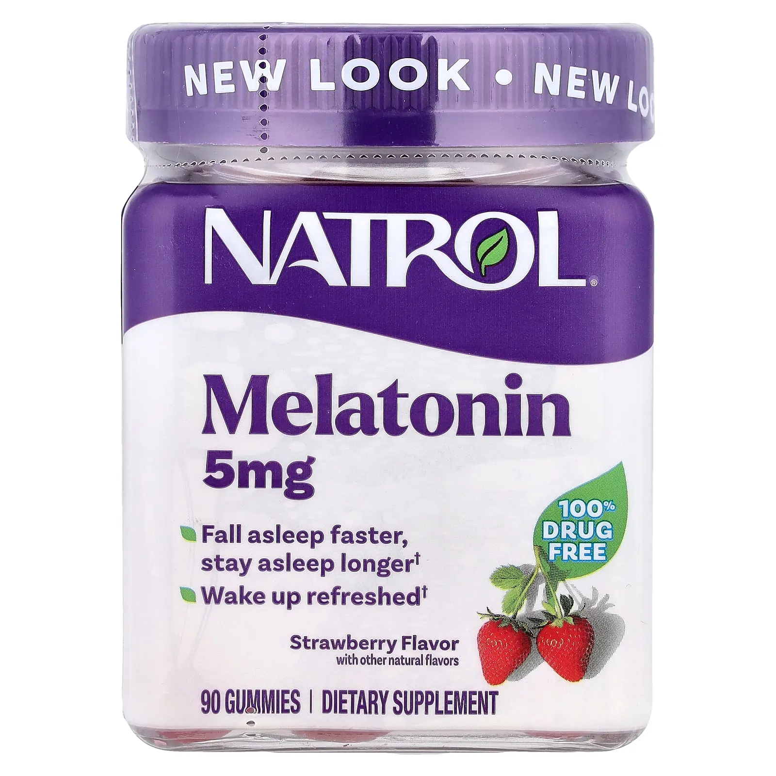 Natrol Melatonin Gummies, Strawberry, 5 mg, 90 Gummies Natrol Melatonin Gummies, Strawberry, 5 mg, 90 Gummies